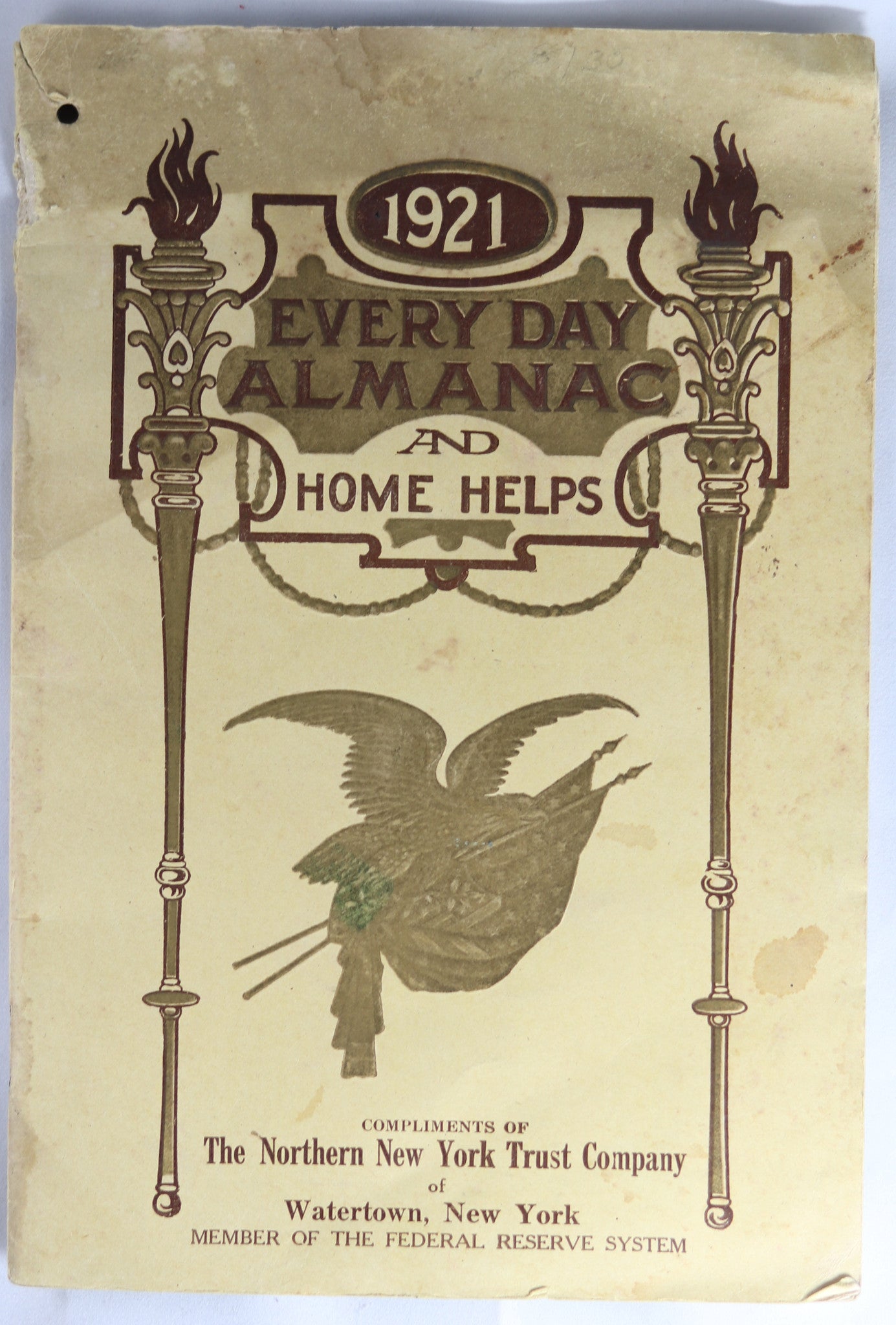 1921 'Every Day Almanac and Home Helps' NY Trust