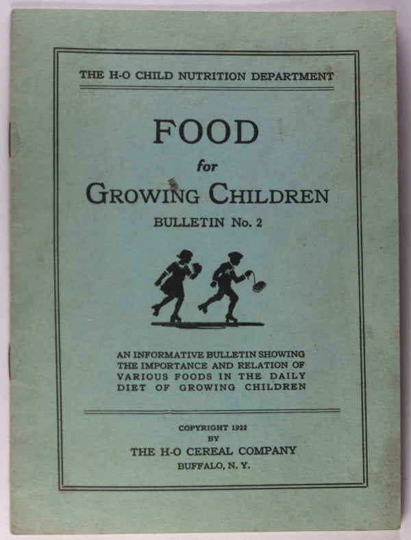 1922 Recipe booklet H-O Cereal Company Buffalo N.Y
