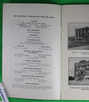 1922 Annual Report – Montreal Association for the Blind