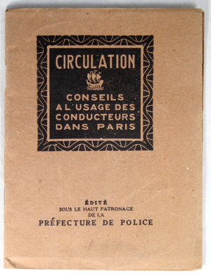 @1922 Brochure Paris Circulation – conseil pour conducteurs + publicités