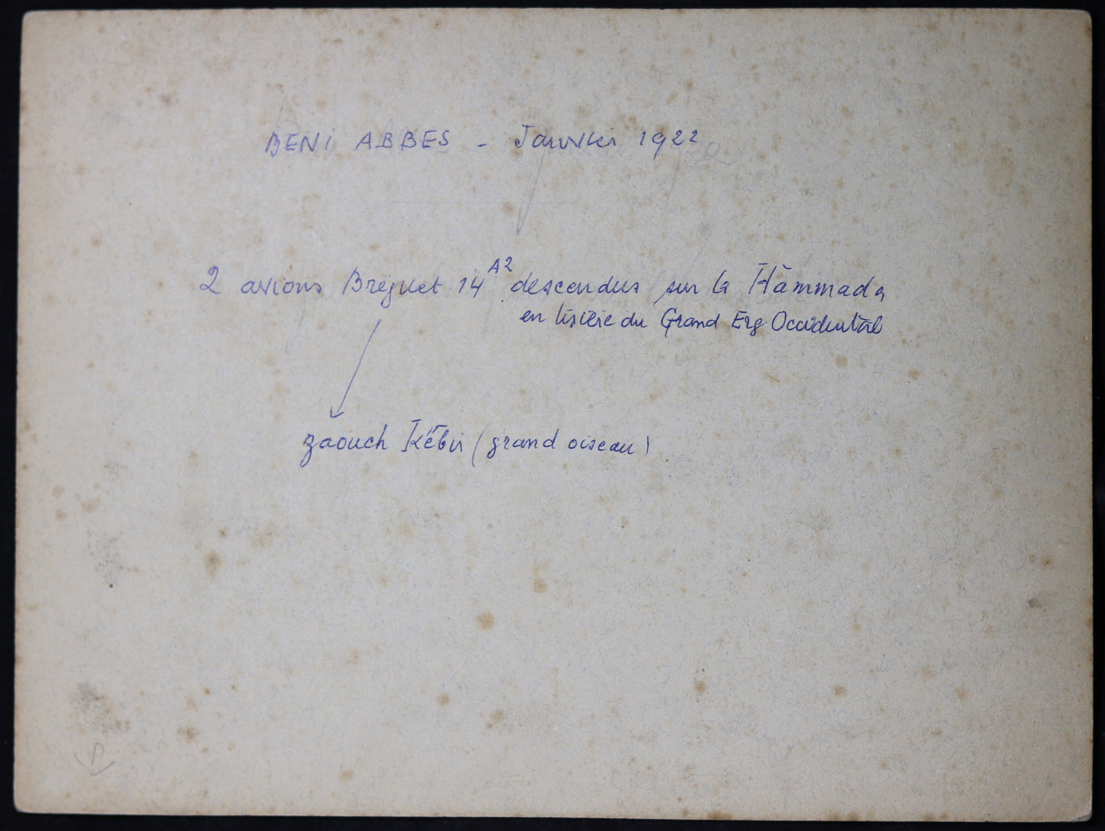1922 deux avions français atterris dans le désert d’Algérie