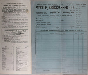 1923 Autumn Catalogue for Plants, Bulbs, & Seeds, Toronto Canada