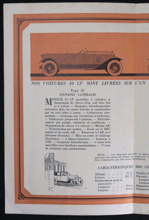 1924 dépliant automobile Pourquoi j' achète une 10 CV Delahaye