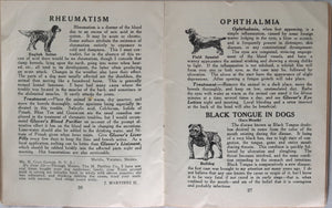 1924 pamphlet ‘Diseases of the Dog’ by H. Clay Glover V.S.