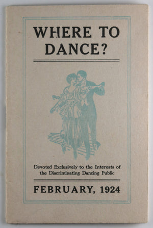 1924 pamphlet ‘Where to Dance’ Philadelphia PA