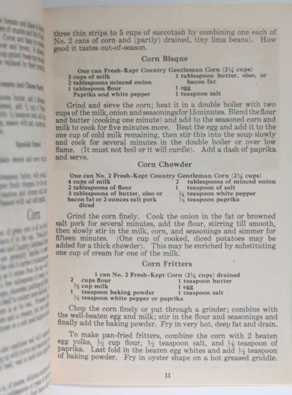 1925 USA NY recipe book Flag brand canned fruits and vegetables ...
