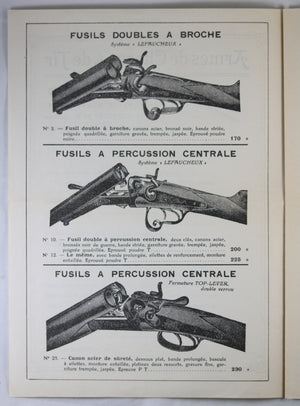 1925 dépliant Armes de Chasse et Tir Paponaud (Saint-Etienne)
