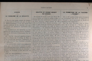 1925 journal bihebdomadaire Paris-Canada + Belgique-Canada #1