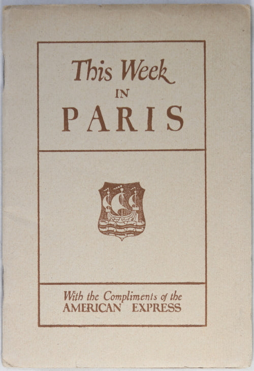 1927 tourism booklet ‘This Week in PARIS’ from American Express