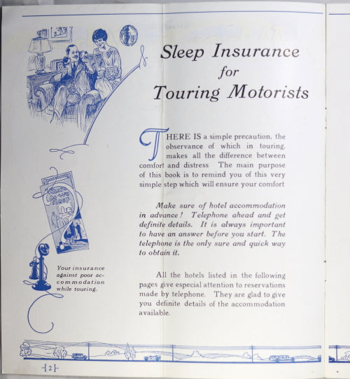 1928 Bell Canada 'Where do we sleep' travel brochure