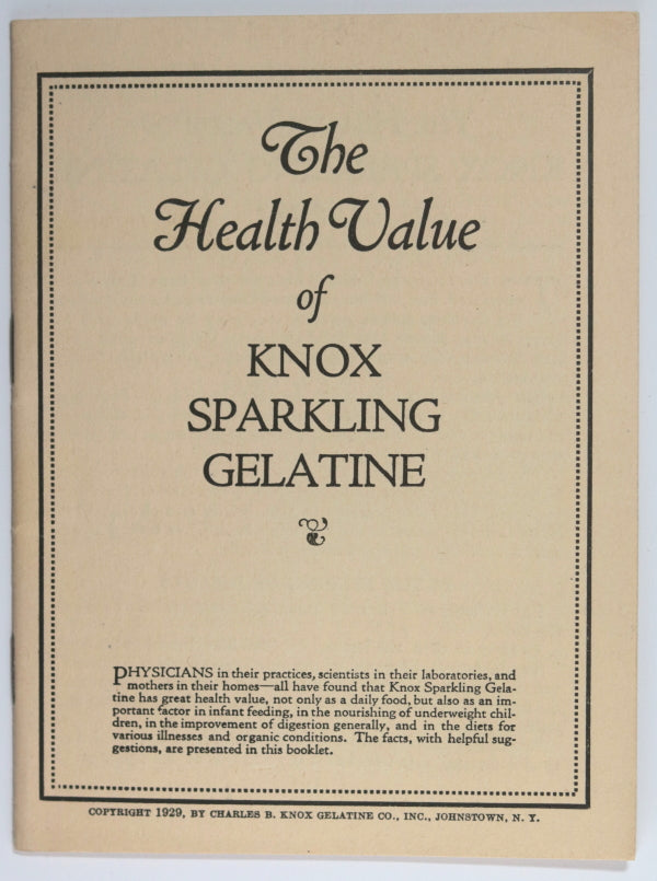 1929 Knox Gelatin recipe pamphlet + 3 recipe cards Knox Dainties 1928