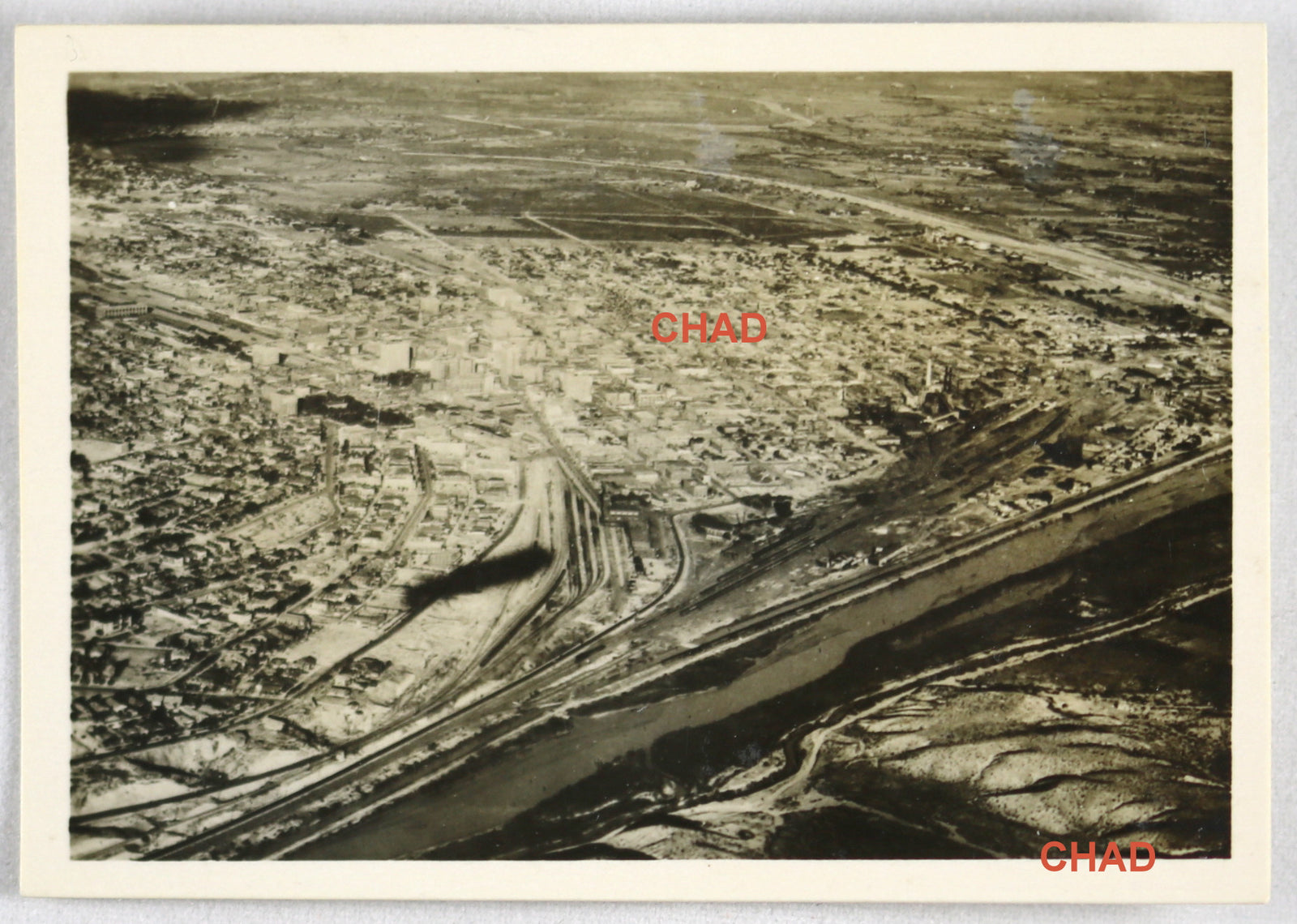 1929 photo of El Paso TX taken from LZ127 zeppelin