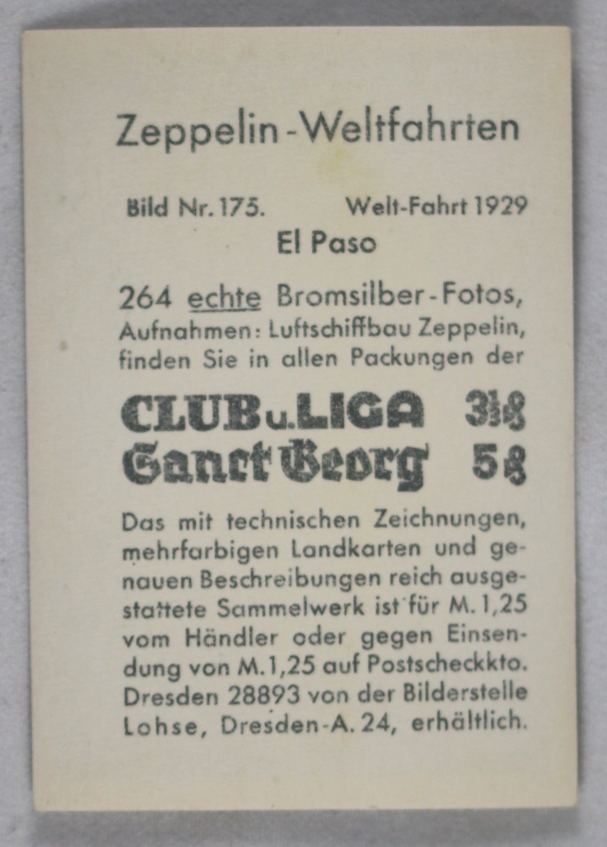 1929 photo of El Paso TX taken from LZ127 zeppelin