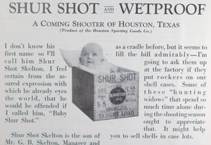 1930 magazine advertising for Remington Shur Shot ammunition