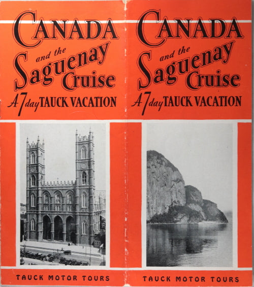 1930 tour brochure for Canada and Saguenay Cruise, Quebec (Canada)