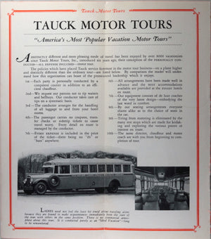1930 tour brochure for Canada and Saguenay Cruise, Quebec (Canada)