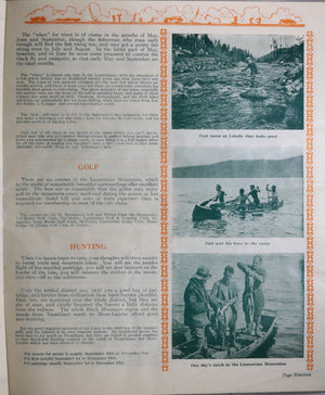 1931 Quebec tourism brochure ‘Quebec The Good Roads Province’