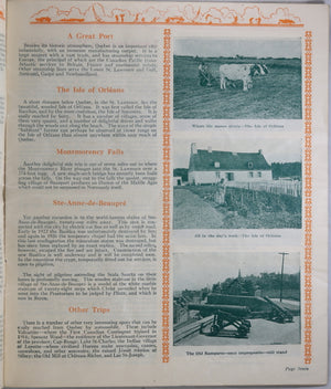 1931 Quebec tourism brochure ‘Quebec The Good Roads Province’