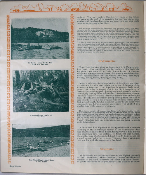 1931 Quebec tourism brochure ‘Quebec The Good Roads Province’