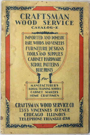 1932 Craftsman Wood Service Catalog-E, Chicago IL