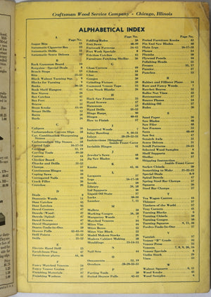 1932 Craftsman Wood Service Catalog-E, Chicago IL