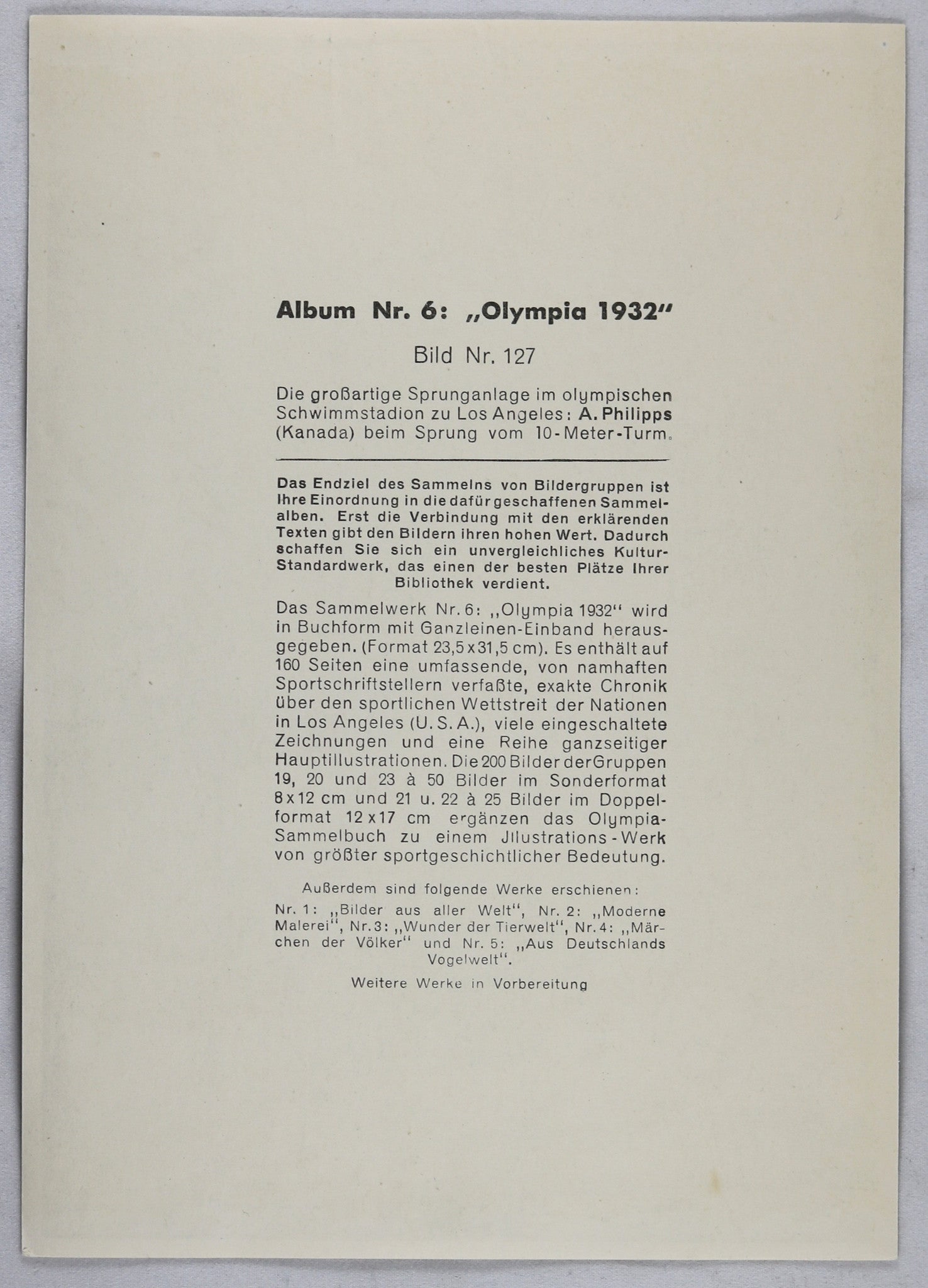 1932 L.A. Summer Olympics, Canadian 10m diver