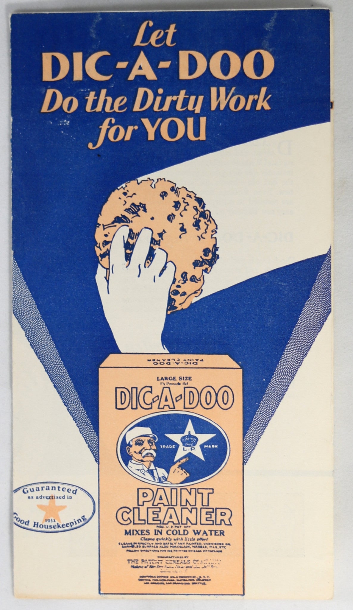 1932 advertising pamphlet DIC-A-DOO Paint Cleaner (Canada) 1932 advertising pamphlet DIC-A-DOO Paint Cleaner (Canada)