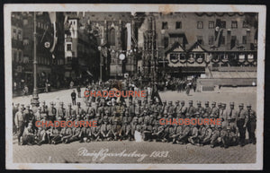 1933 Nuremberg Germany photo postcard SA troops at Reichsparteitag