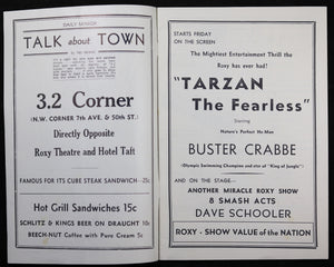 1933 NYC Roxy Theatre Programme Review pamphlet