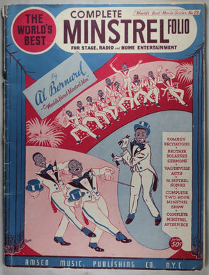 1933 magazine 'Complete Minstrel Folio' by Al Bernard USA