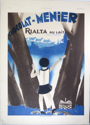 1933 publicité pour Chocolat Menier, magazine L'Illustration