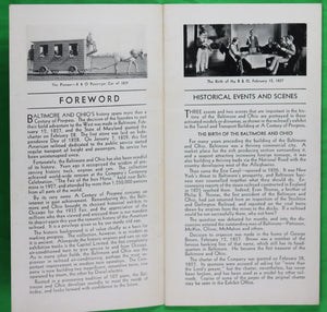 1934 Baltimore and Ohio Railroad pamphlet for World's Fair Chicago