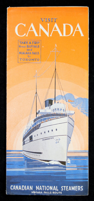 1934 Canadian National Steamers (Lake Ontario) - Timetable and Fares