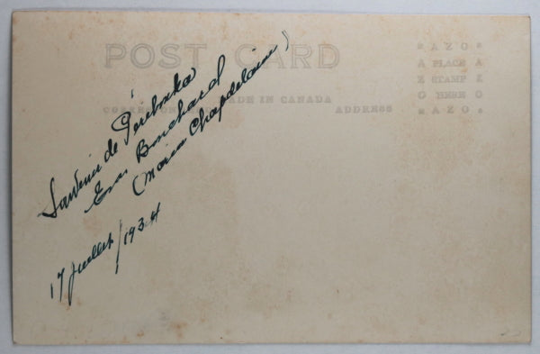 1934 Péribonka Quebec photo postcard Éva Bouchard (Maria Chapdelaine)