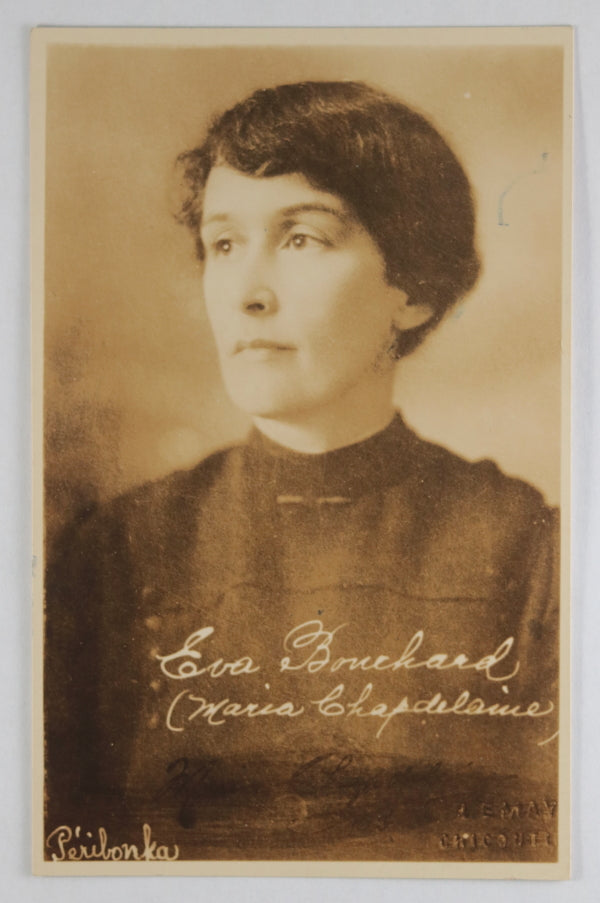 1934 Péribonka Quebec photo postcard Éva Bouchard (Maria Chapdelaine)