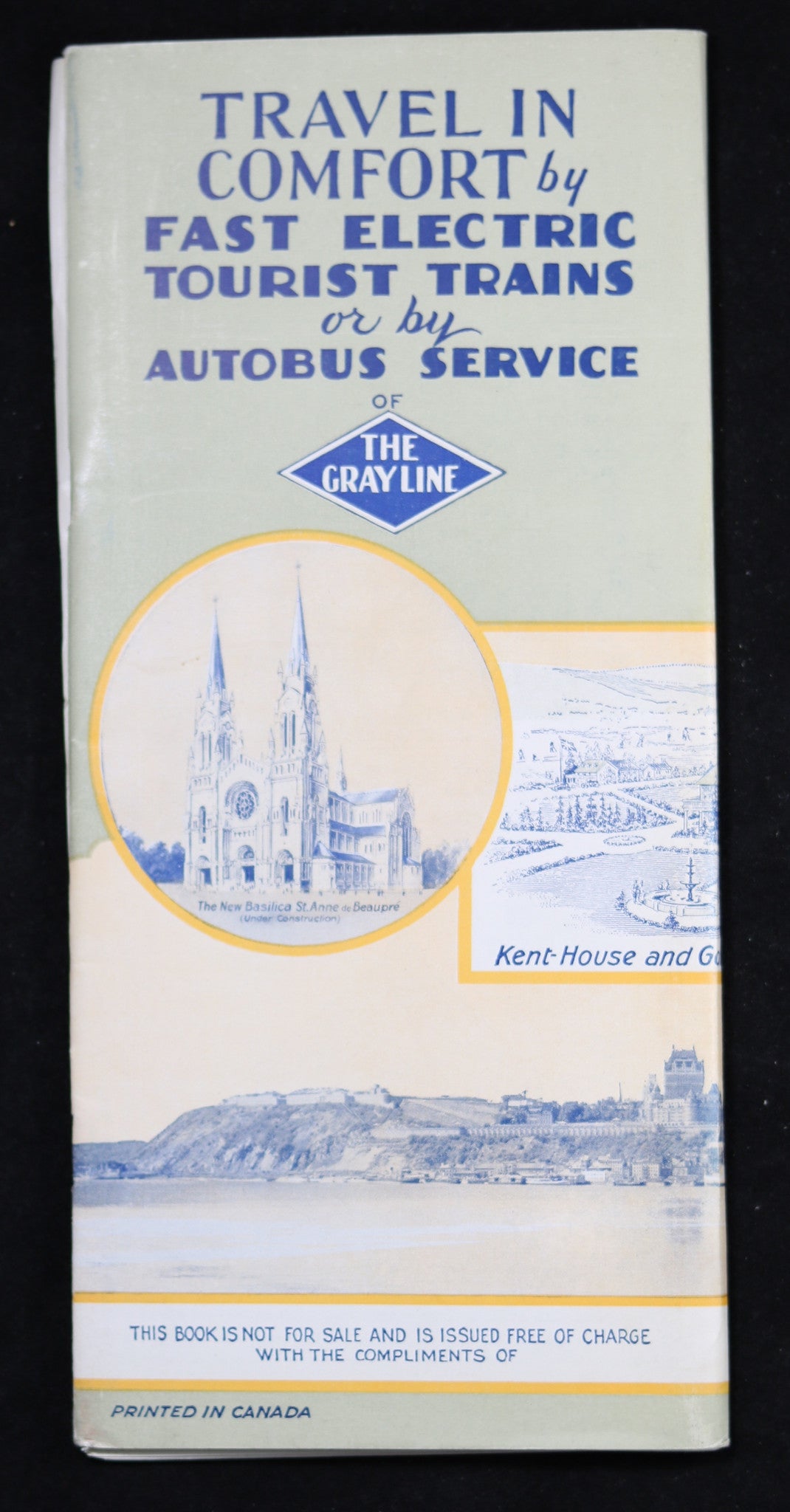 @1934 Tourism brochure from The Gray Line Quebec, Montmorency Falls and St Anne de Beaupré 