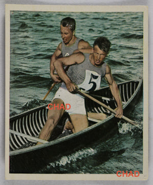 1934 photo of Canadian two-man canoe team