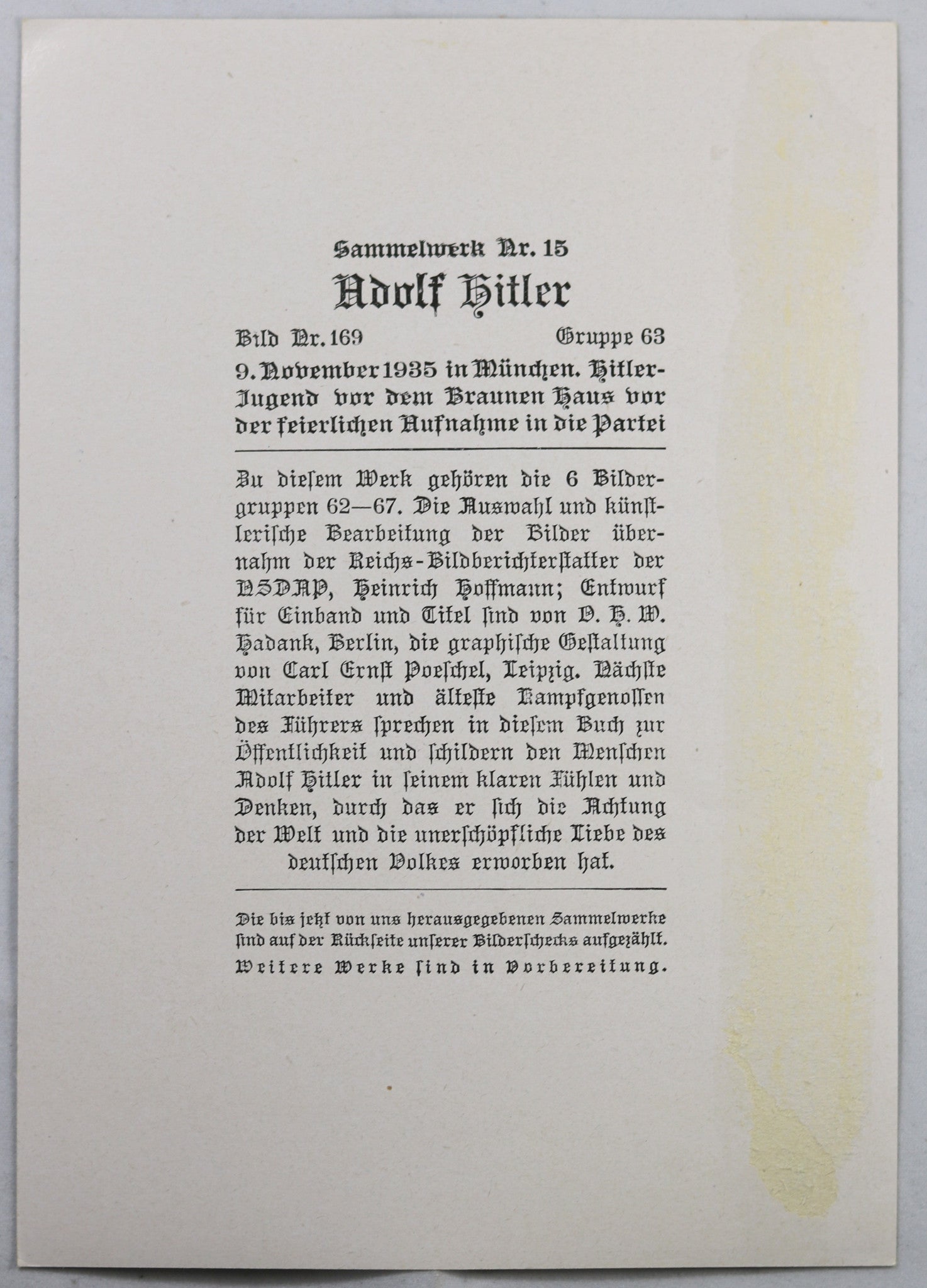 1935 German propaganda photograph Hitler Youth initiation
