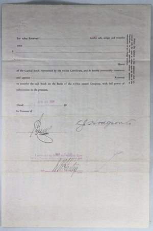 1935 stock certificate Duparquet Mining Co. QC Canada