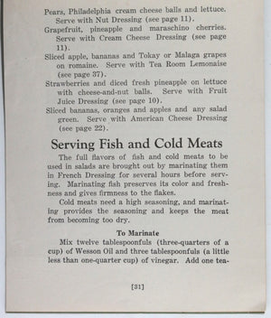 1935 pamphlet Mary Murray’s ‘Salad dressings to suit the Salads’