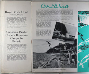 1936 Canadian Pacific tourism pamphlet for Ontario
