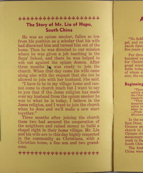 1936 Baptist pamphlet “After a Century in South China”