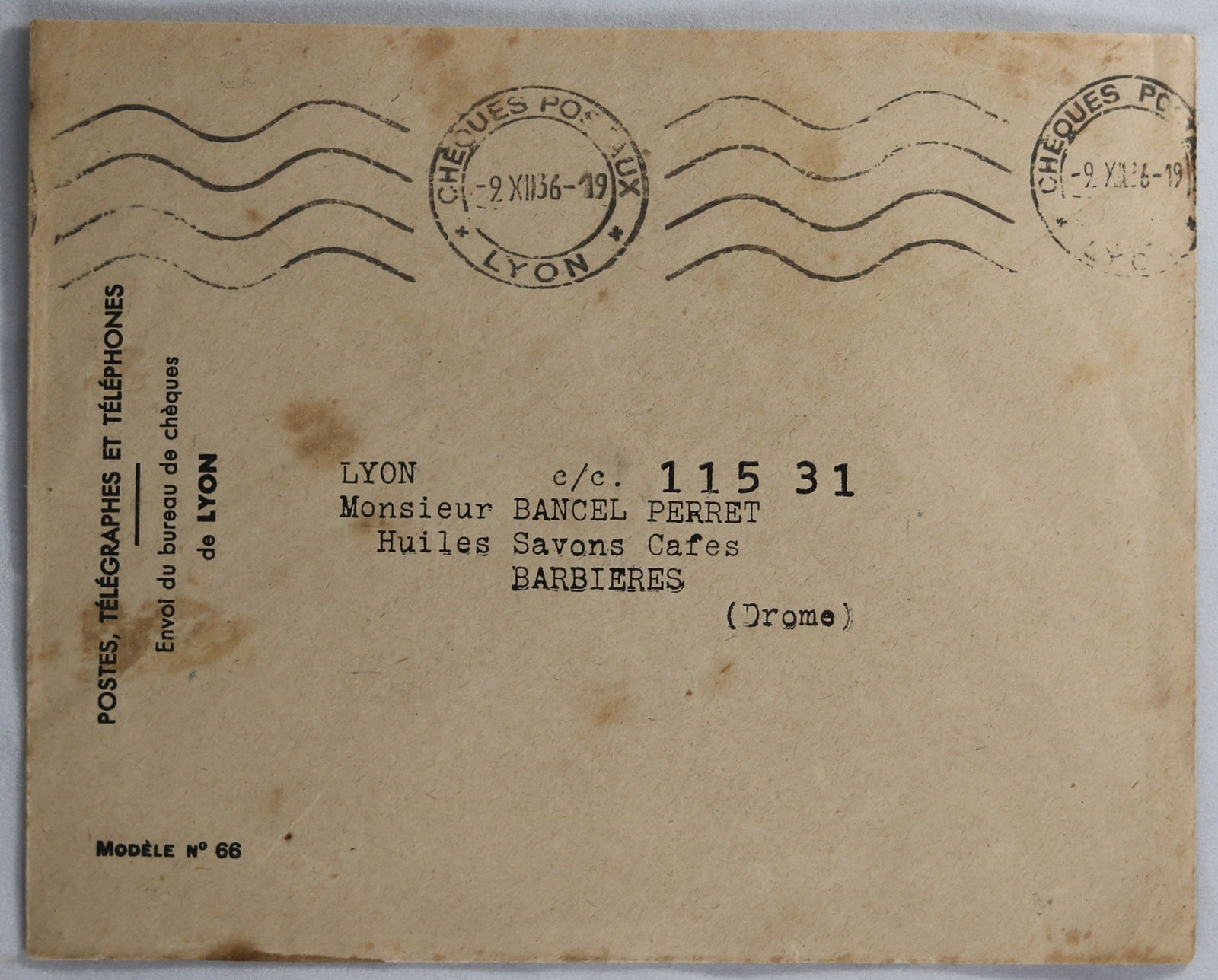 1936 France envelope avec publicité pour Tipi "Buffalo"