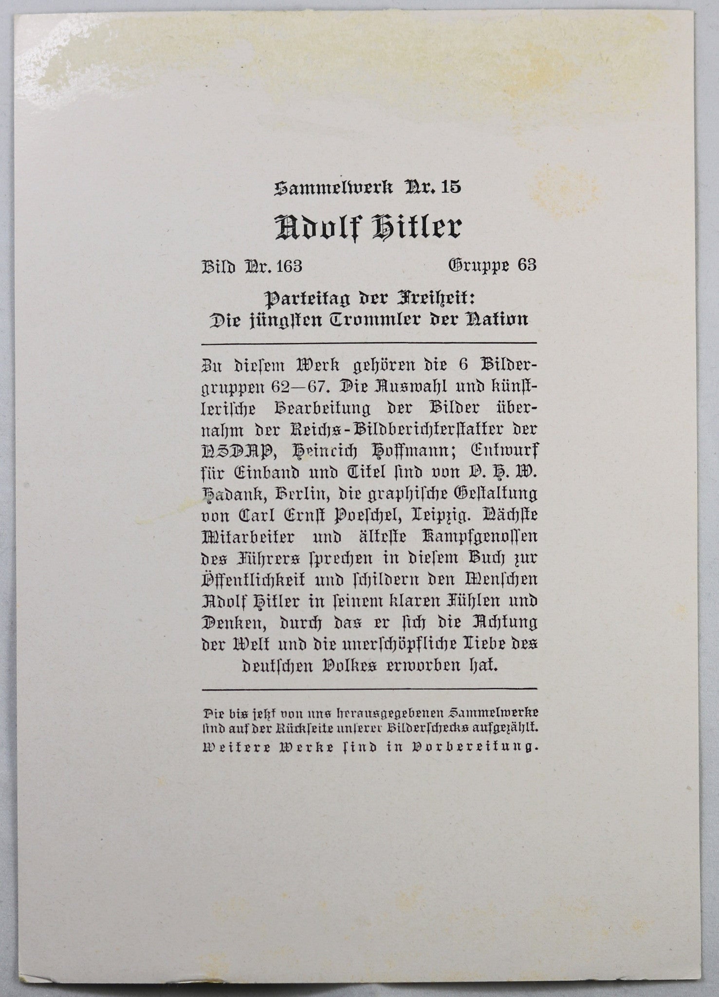 1936 German propaganda photograph Hitler Youth Rally