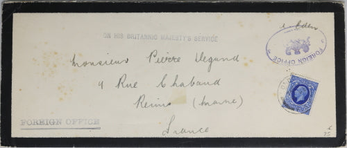 1936 UK Foreign Office, thank you for condolences death King George V