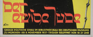 1937 Munich Germany postcard ‘The Eternal Jew’ anti-Semitic exhibition