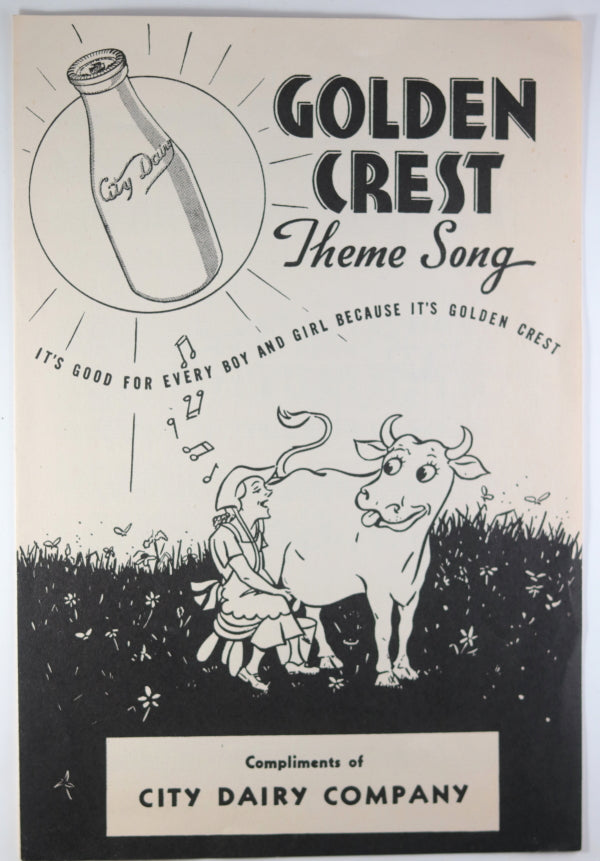 1938 City Dairy Toronto (Canada), music for Golden Crest Theme song