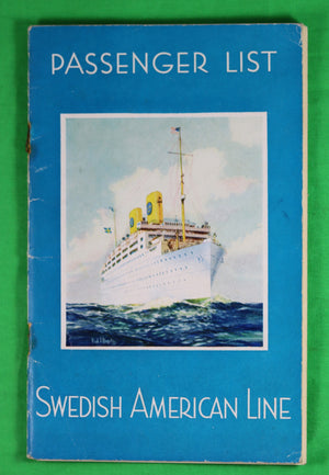 1938 Caribbean cruise Swedish American Line ‘S.S. Gripsholm’ 