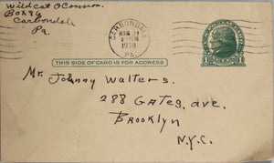 1938 letter from American welterweight boxer ‘Wildcat’ O’Connor