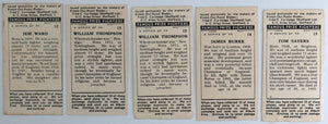 1938 set of 9 boxing trade cards, ‘Knock-Out Razor blades’ (UK)